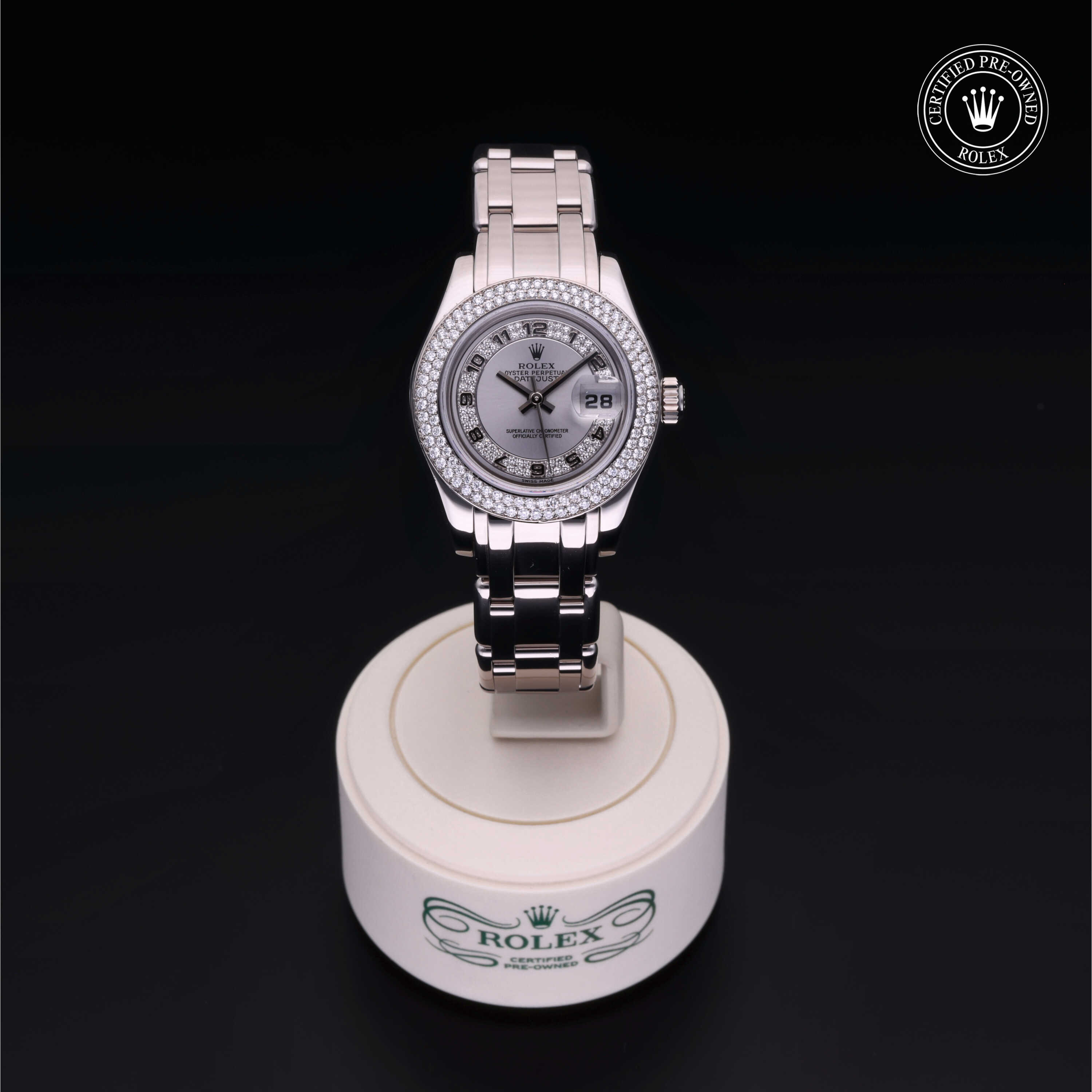 Rolex Pearlmaster in 18 ct white gold M80339-0024 at Davidson & Licht