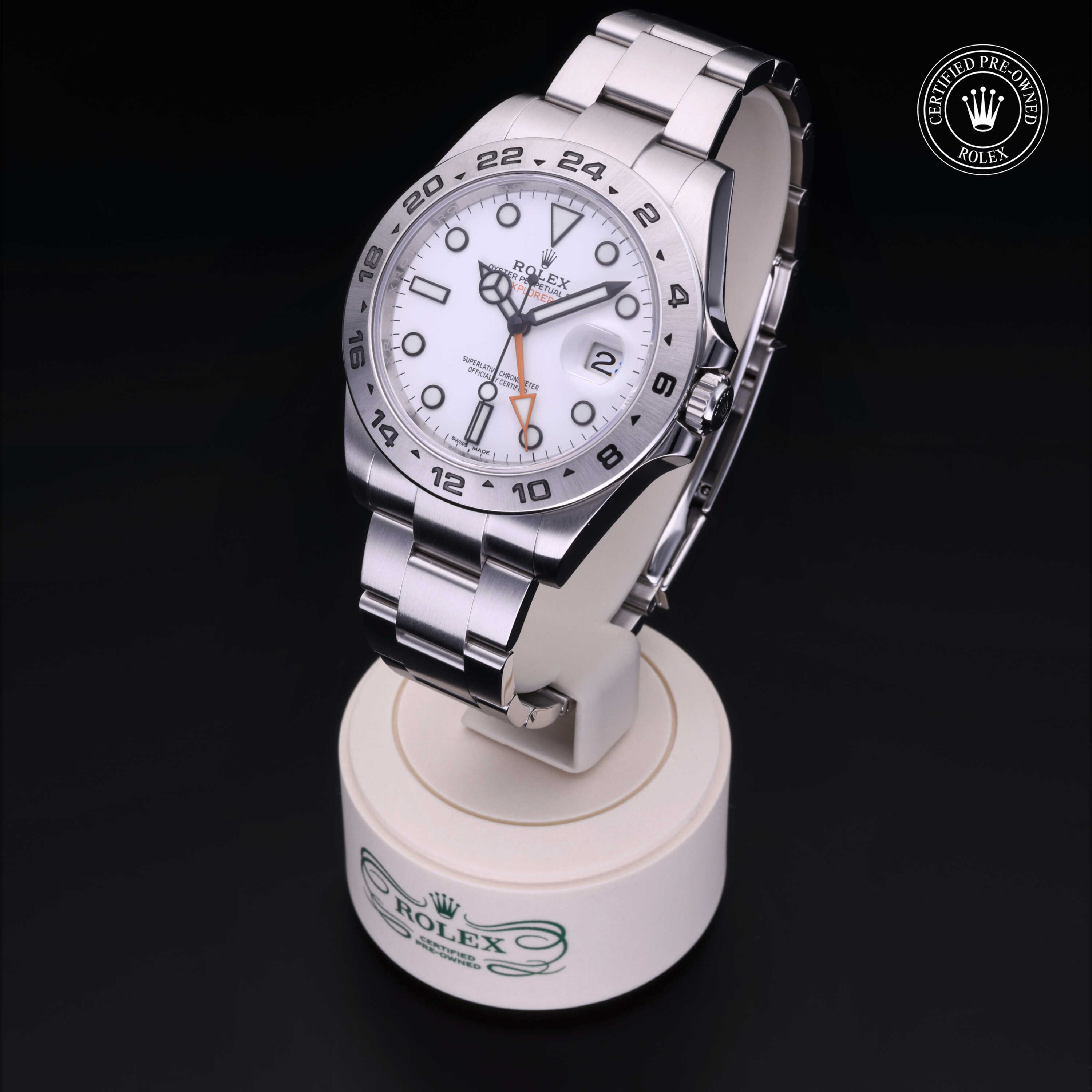 Rolex Explorer II in Oystersteel M216570-0001 at Davidson & Licht