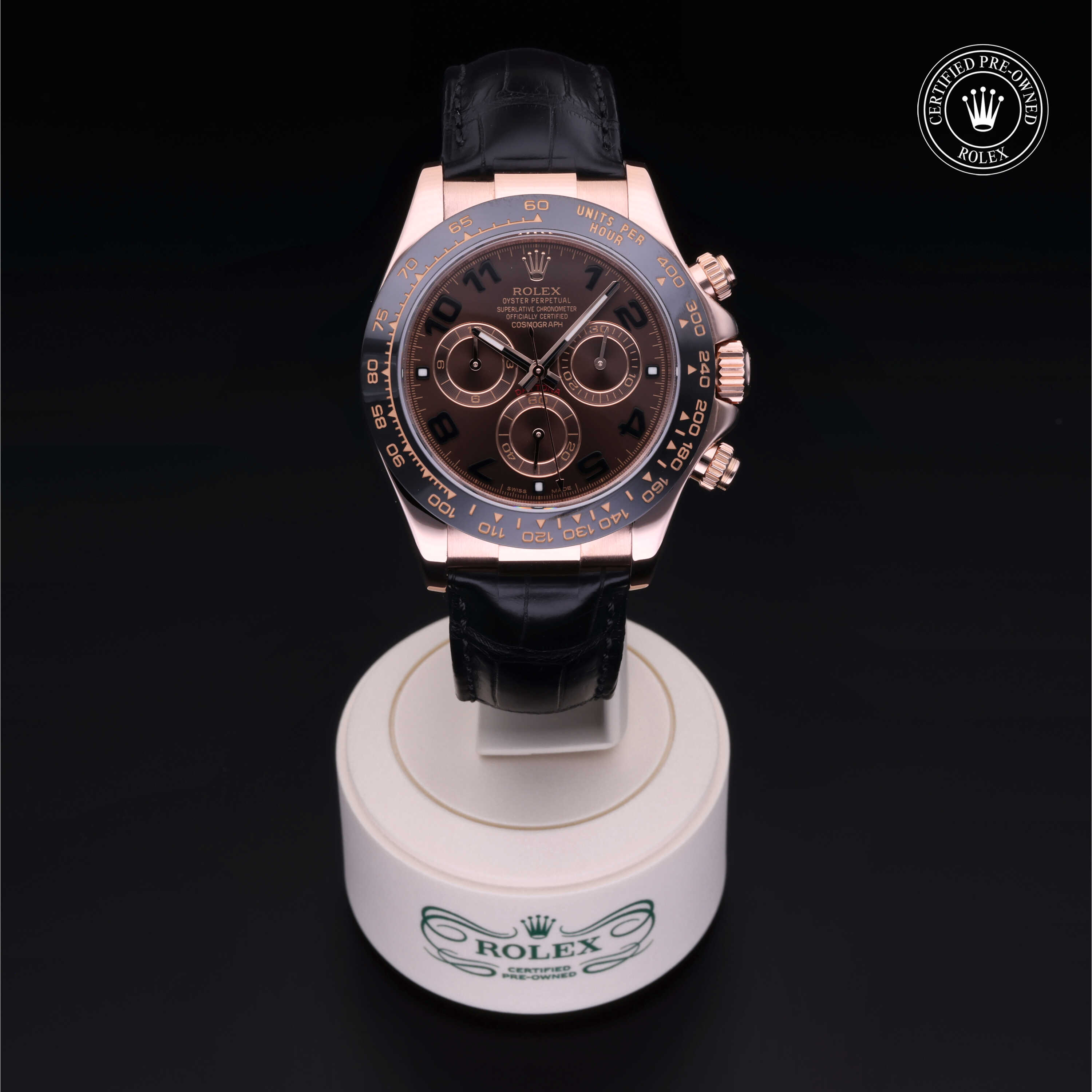 Rolex Cosmograph Daytona in 18 ct Everose gold M116515LN-0004 at Davidson & Licht