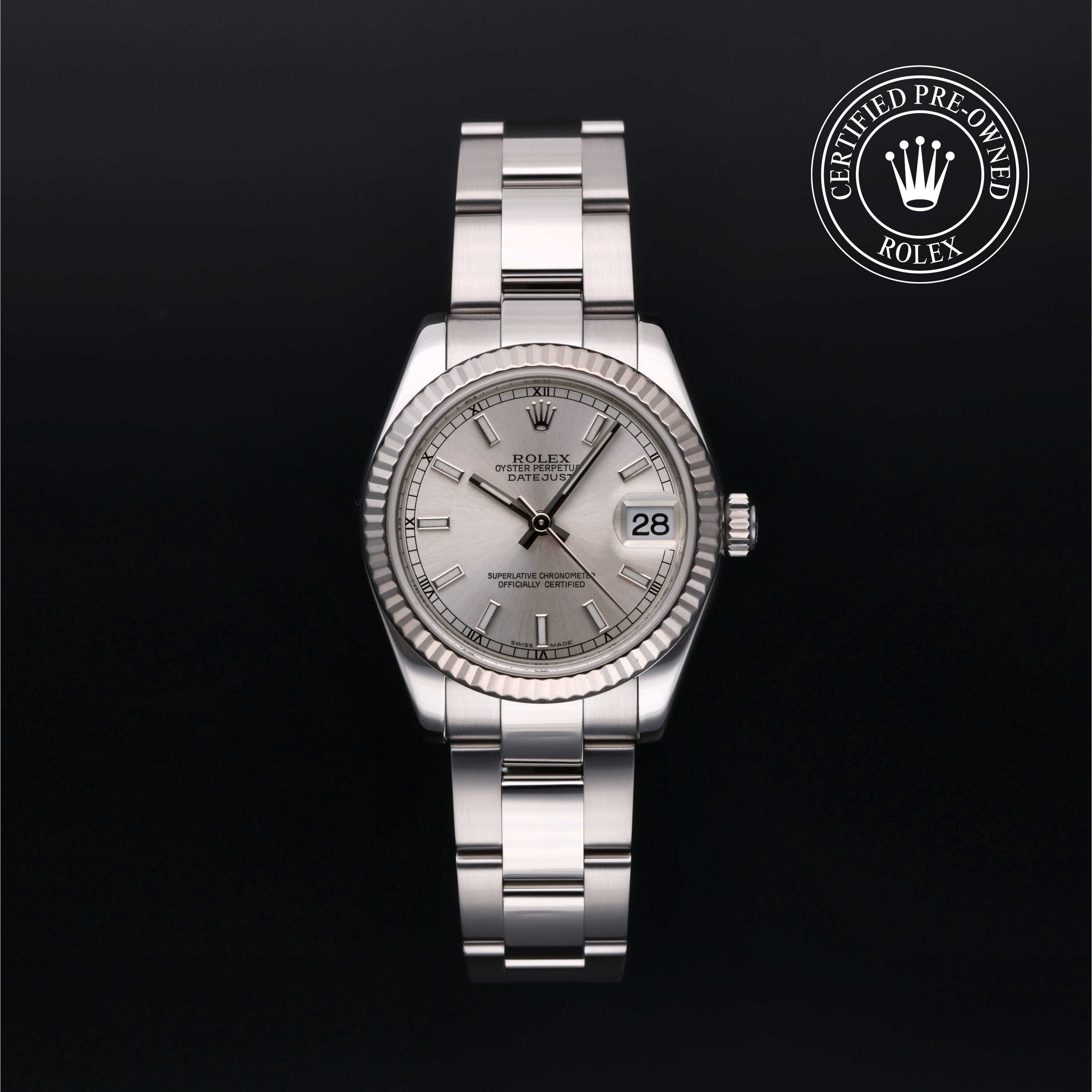 Rolex Datejust in Oystersteel and white gold M178274-0025 at Davidson & Licht