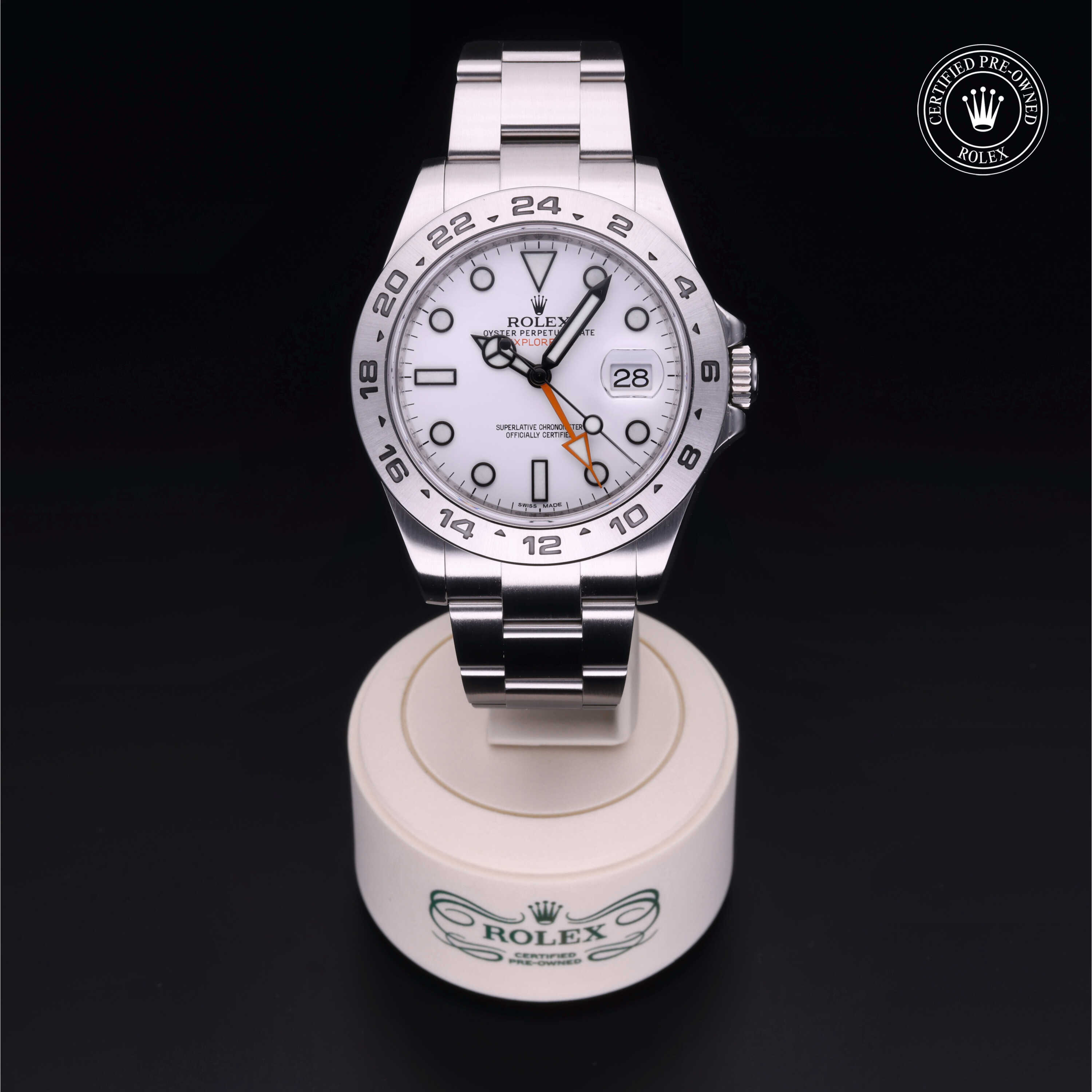 Rolex Explorer II in Oystersteel M216570-0001 at Davidson & Licht