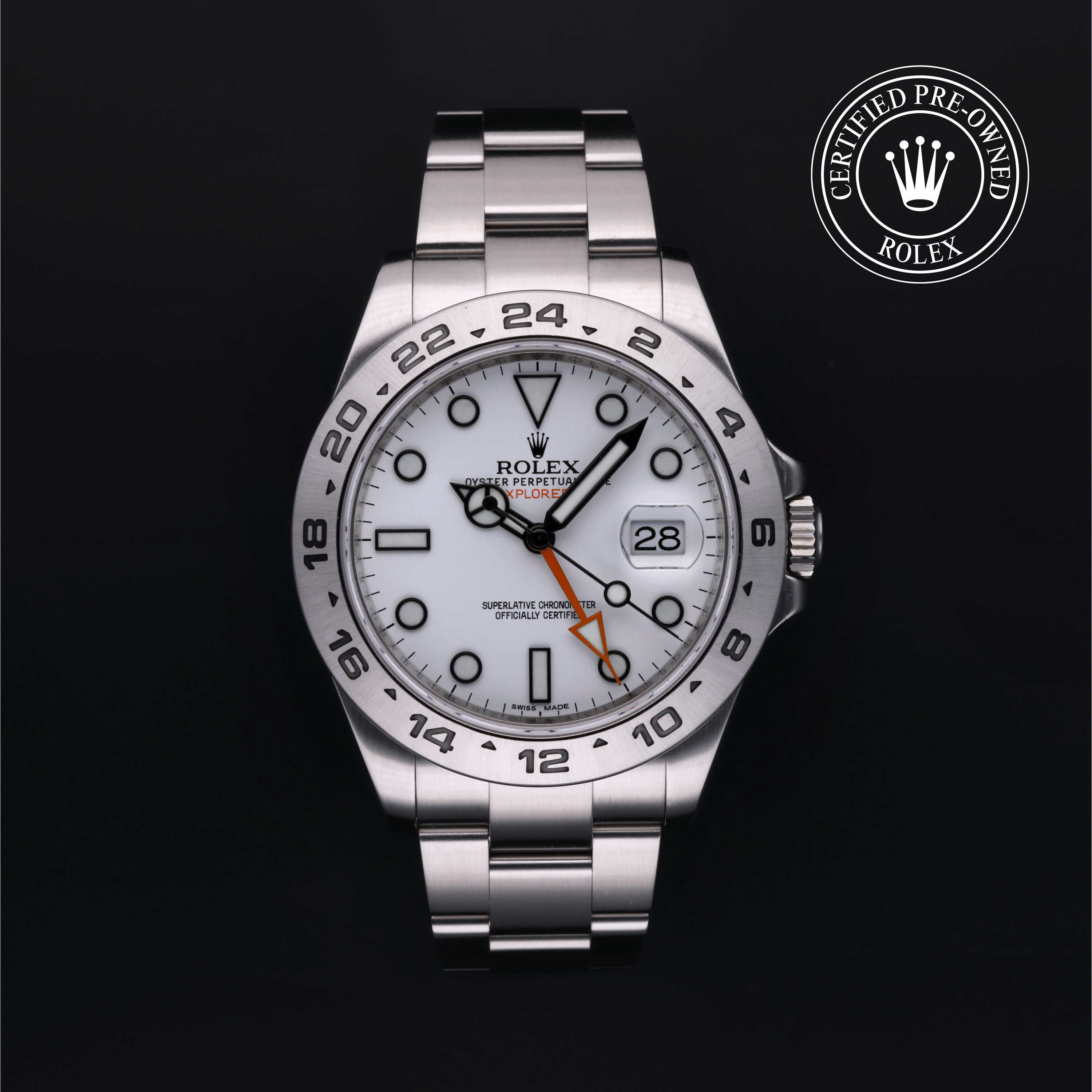 Rolex Explorer II in Oystersteel M216570-0001 at Davidson & Licht