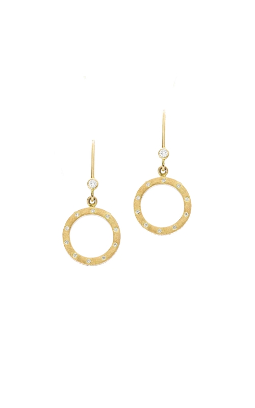 Sethi Couture Dunes Circle White Diamond Drop Earrings 2786ER-YG