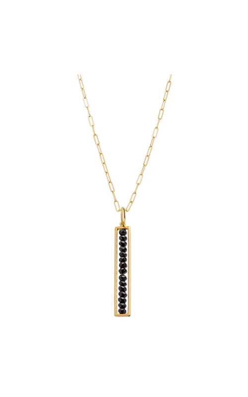 Sethi Couture Leila Black Diamond Pendant P1508-YG